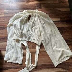 Jens pirate booty gauze kimono top